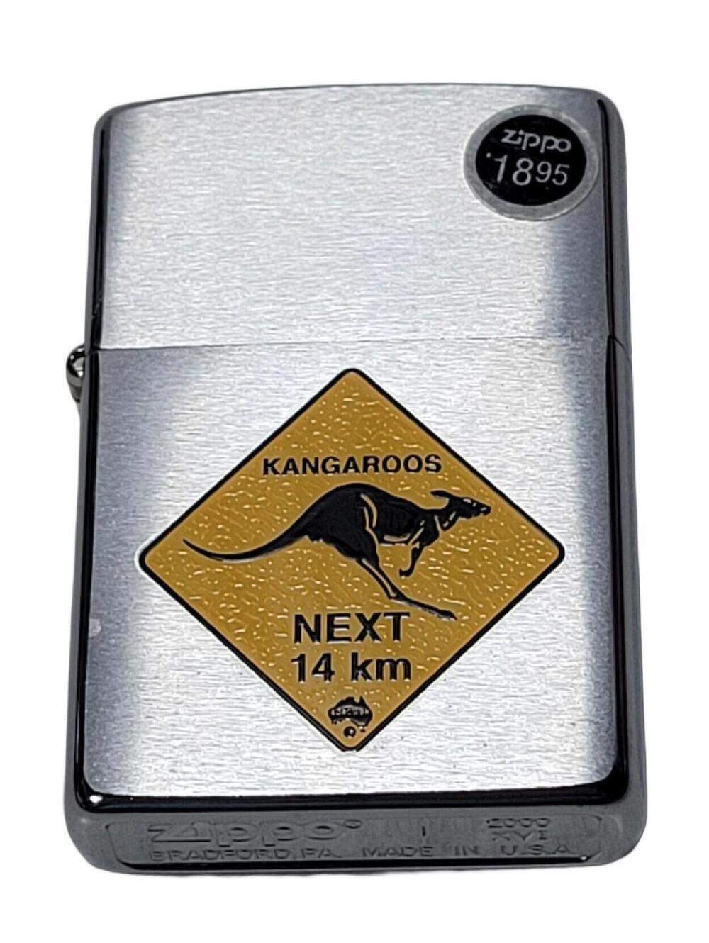 Zippo Kangaroos Next 14 km Australia Roadsign Windproof Lighter 2000 Unfired New